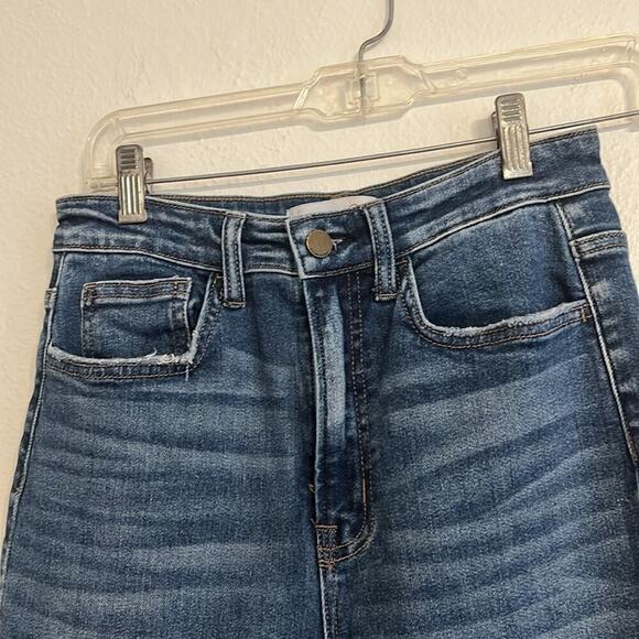 Flying Monkey Women’s Size 26 High Rise Straight Leg Distressed Mid Wash Jeans - Picture 4 of 10